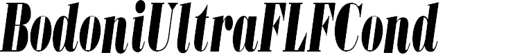 Preview image for BodoniUltraFLFCond-Italic