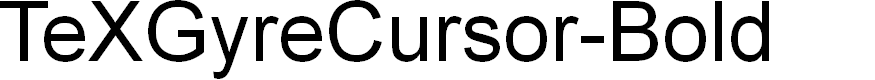 Preview image for TeXGyreCursor-Bold
