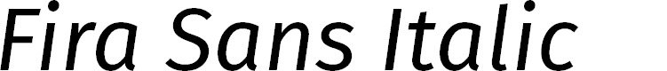 Preview image for Fira Sans Italic