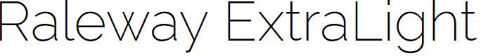 Preview image for Raleway ExtraLight