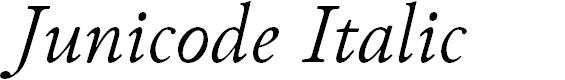 Preview image for Junicode Italic