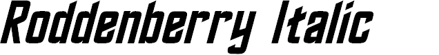 Preview image for Roddenberry Italic