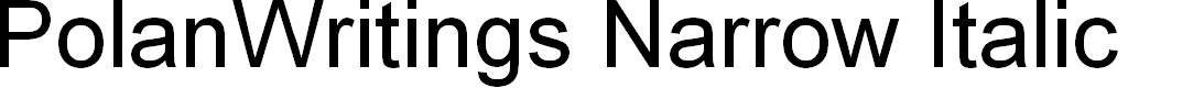 Preview image for PolanWritings Narrow Italic