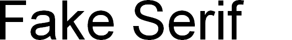 Preview image for Fake Serif