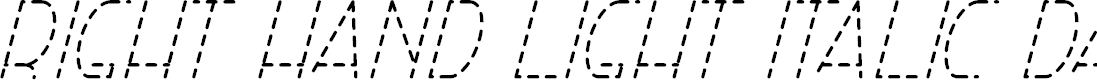 Preview image for Right Hand Light Italic Dash