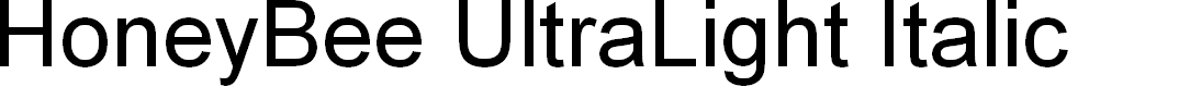 Preview image for HoneyBee UltraLight Italic
