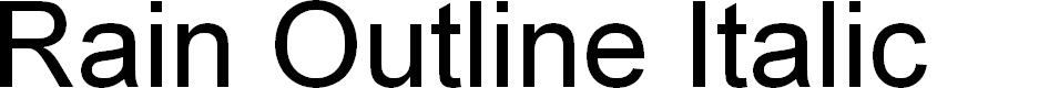 Preview image for Rain Outline Italic