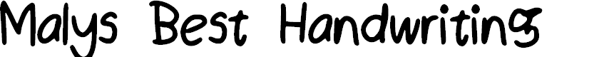 Preview image for Maly_s_Best_Handwriting