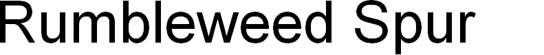 Preview image for RumbleweedSpur-Regular
