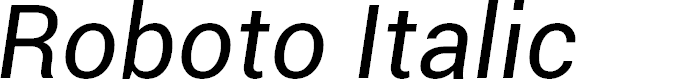 Preview image for Roboto Italic