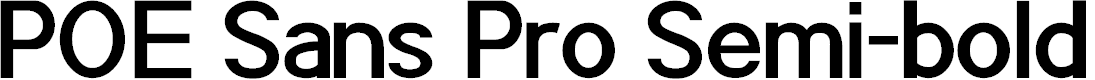 Preview image for POE Sans Pro Semi-bold