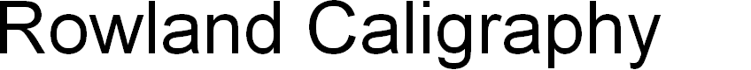 Preview image for Rowland Caligraphy