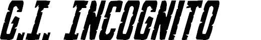 Preview image for G.I. Incognito Condensed Italic