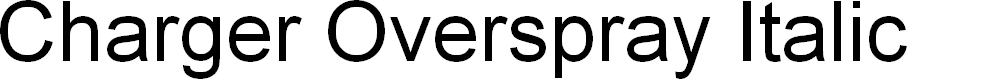 Preview image for Charger Overspray Italic