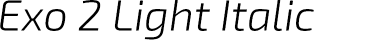 Preview image for Exo 2 Light Italic