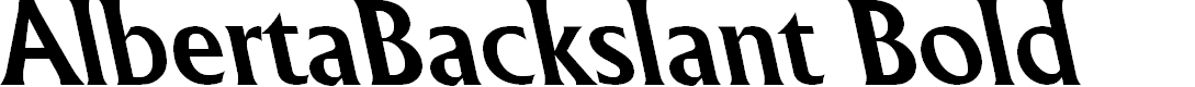 Preview image for AlbertaBackslant Bold