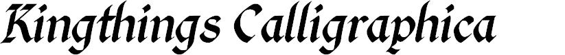Preview image for Kingthings Calligraphica Italic