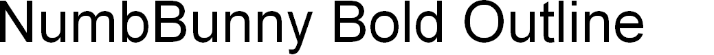 Preview image for NumbBunny Bold Outline