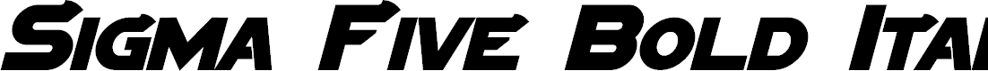 Preview image for Sigma Five Bold Italic