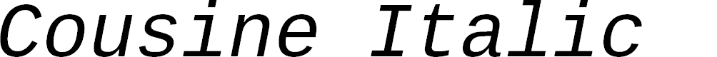 Preview image for Cousine Italic