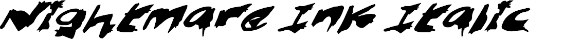 Preview image for Nightmare Ink Italic