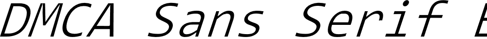 Preview image for DMCA Sans Serif Extralight Italic