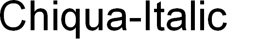 Preview image for Chiqua-Italic