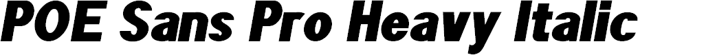 Preview image for POE Sans Pro Heavy Italic