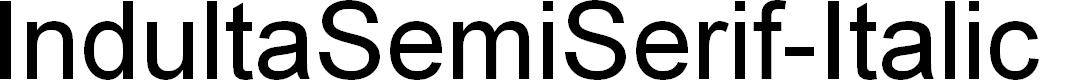 Preview image for IndultaSemiSerif-Italic