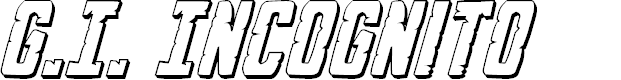 Preview image for G.I. Incognito 3D Italic