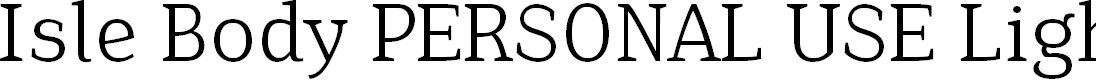 Preview image for Isle Body PERSONAL USE Light