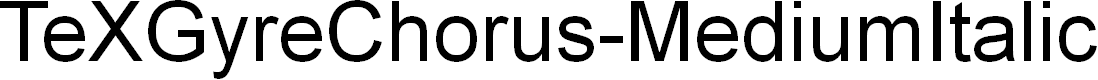 Preview image for TeXGyreChorus-MediumItalic