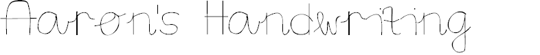 Preview image for Aaron's Handwriting