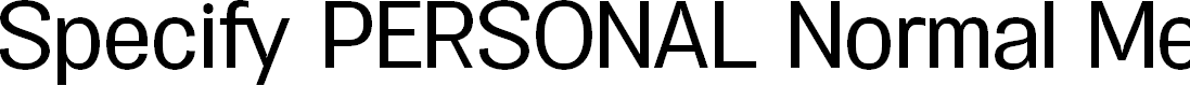Preview image for Specify PERSONAL Normal Medium