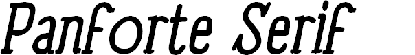 Preview image for Panforte Serif Italic