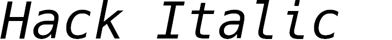 Preview image for Hack Italic