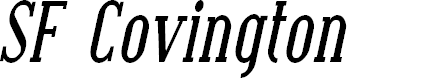 Preview image for SF Covington Cond Bold Italic