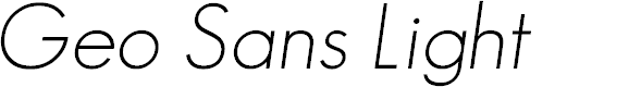 Preview image for GeosansLight-Oblique