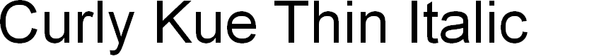 Preview image for Curly Kue Thin Italic