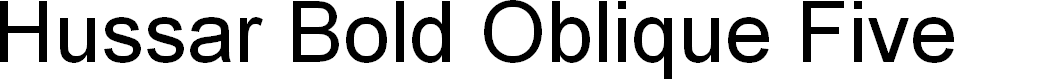 Preview image for Hussar Bold Oblique Five