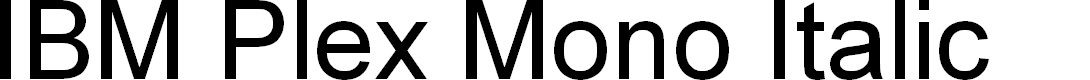 Preview image for IBM Plex Mono Italic