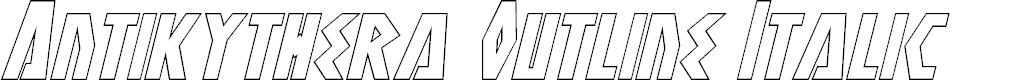 Preview image for Antikythera Outline Italic