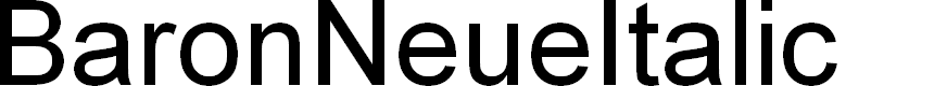 Preview image for BaronNeueItalic