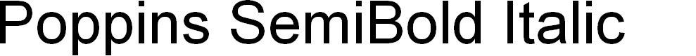 Preview image for Poppins SemiBold Italic