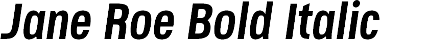 Preview image for Jane Roe Bold Italic