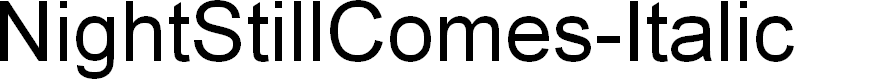 Preview image for NightStillComes-Italic