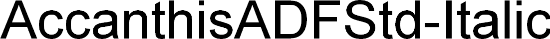 Preview image for AccanthisADFStd-Italic