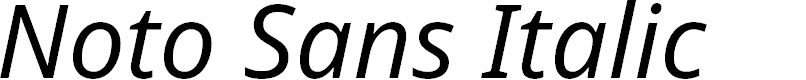 Preview image for Noto Sans Italic