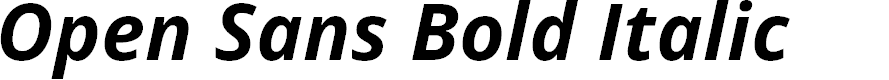 Preview image for Open Sans Bold Italic