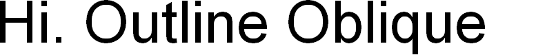Preview image for Hi. Outline Oblique